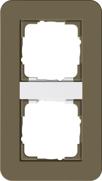 Gira Abdeckrahmen 2f Gira E3 Umbra/Reinweiß