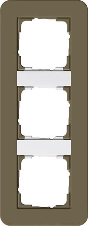 Gira Abdeckrahmen 3f Gira E3 Umbra/Reinweiß