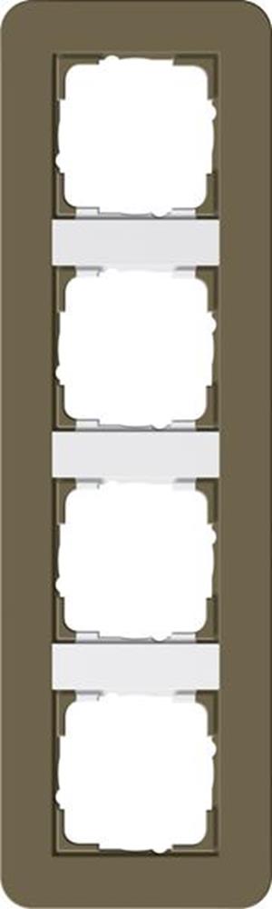 Gira Abdeckrahmen 4f Gira E3 Umbra/Reinweiß