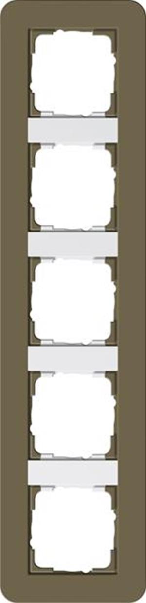 Gira Abdeckrahmen 5f Gira E3 Umbra/Reinweiß