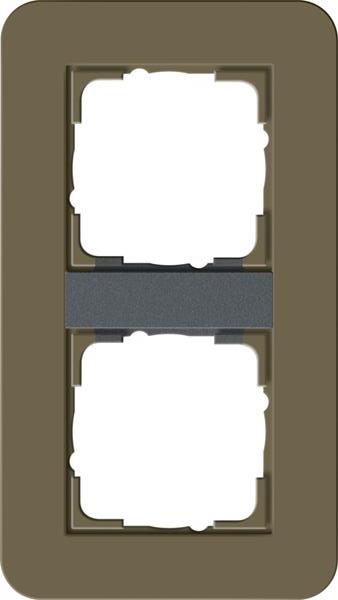 Gira Abdeckrahmen 2f Gira E3 Umbra/Anthrazit