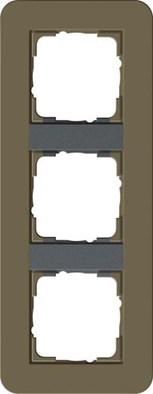 Gira Abdeckrahmen 3f Gira E3 Umbra/Anthrazit