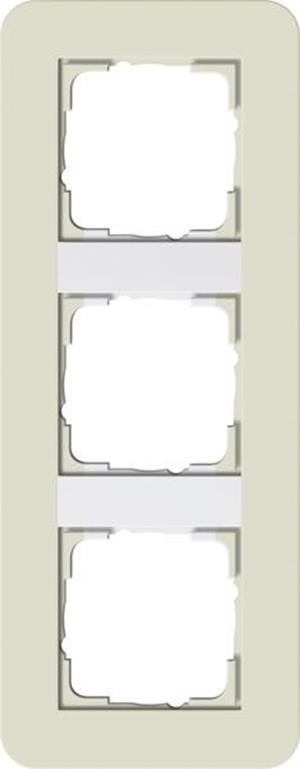 Gira Abdeckrahmen 3f Gira E3 Sand/Reinweiß