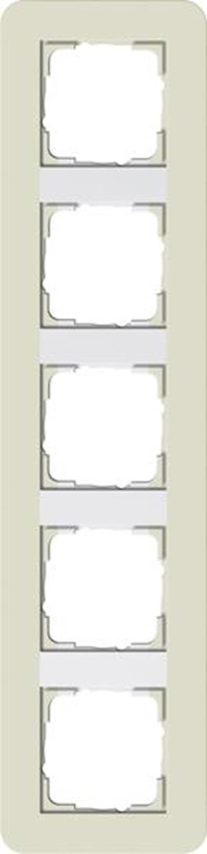 Gira Abdeckrahmen 5f Gira E3 Sand/Reinweiß