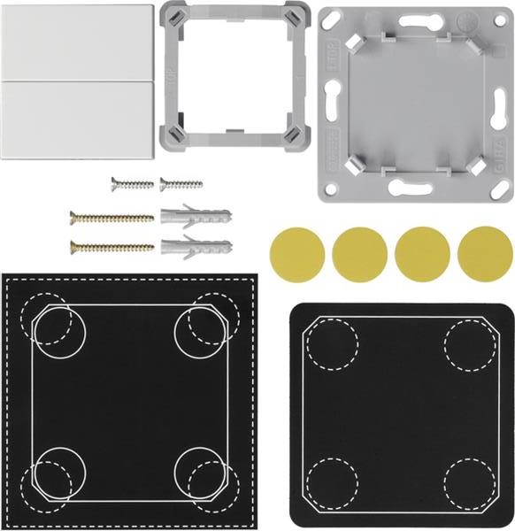 Gira Montageset EnOcean Funk Wandsender 2f System 55 Reinweiß