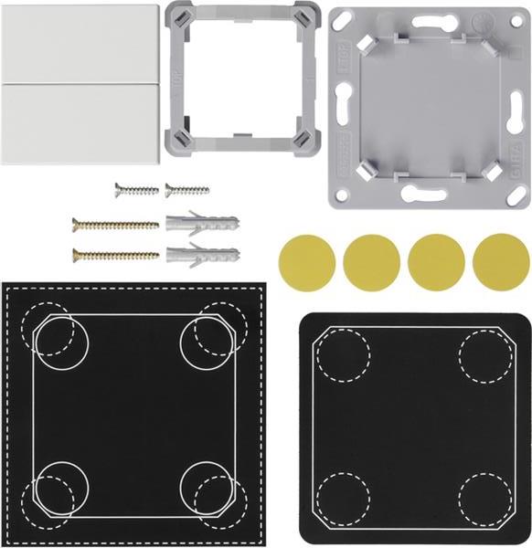 Gira Montageset EnOcean Funk Wandsender 2f System 55 Reinweiß m