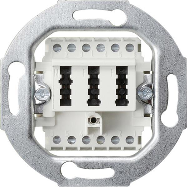 Gira TAE-Anschlussdose TAE 2 x 6/6 NFF Einsatz Weiß