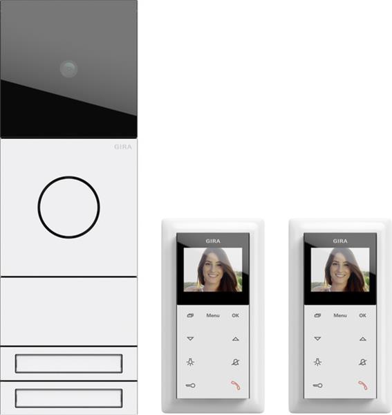 Gira ZFH-Paket Video System 106 Verkehrsweiß(lack.)