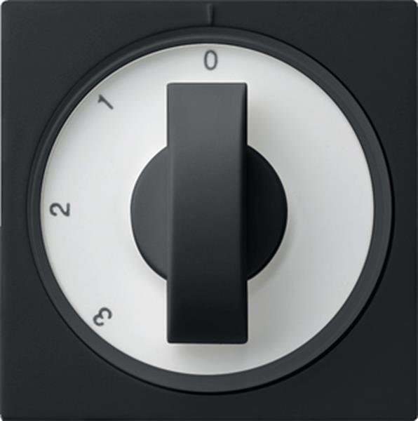 Gira Abdeckung Knebel 3-Stufen 0/1/2/3 System 55 Schwarz m