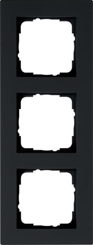 Gira Abdeckrahmen 3f flach Gira E2 Schwarz m