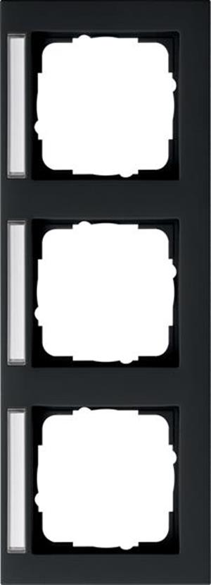 Gira Abdeckrahmen 3f waager. BSF Gira E2 Schwarz m