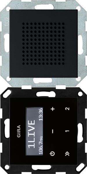 Gira UP-Radio RDS Lautsprecher System 55 Schwarz m