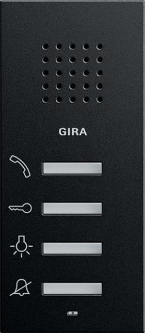 Gira Wohnungsstation AP System 55 Schwarz m