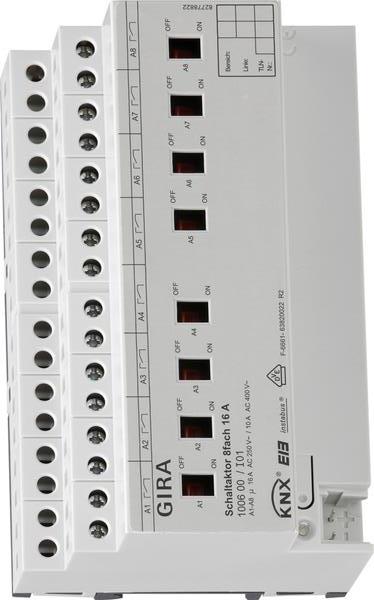 Gira Schaltaktor 8f 16 A Hand KNX REG