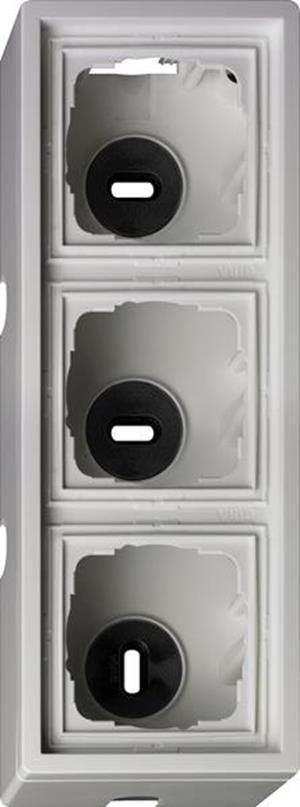 Gira Aufputz-Gehäuse 3f + Rahmen Flächenschalter Reinweiß