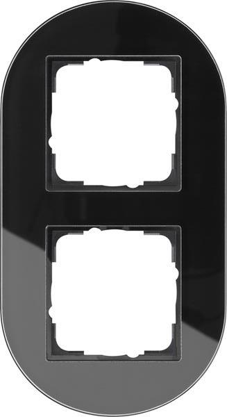 Gira Abdeckrahmen 2f Gira Studio G Schwarz
