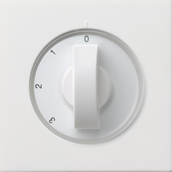 Gira Abdeckung Knebel 3-Stufen 0/1/2/3 Flächenschalter Reinweiß