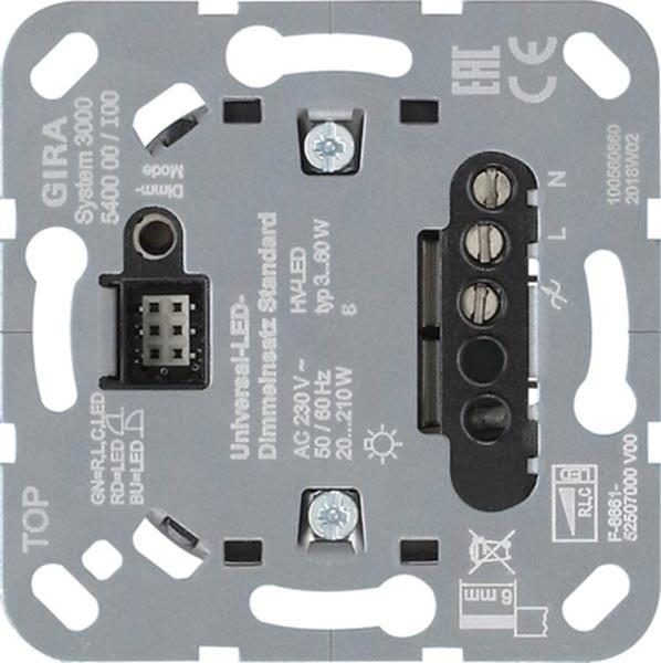 Gira S3000 Uni-LED-Dimmeins. Standard Einsatz