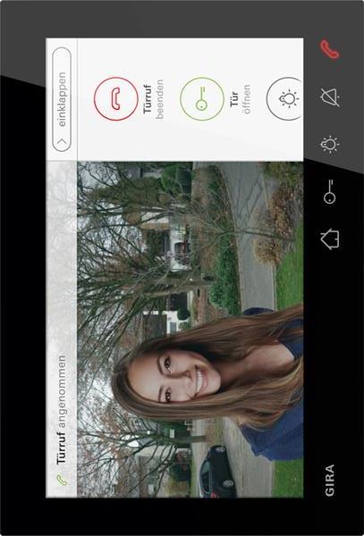 Gira Wohnungsstation Video Aufputz 7 Türsprechanlage Schwarz m