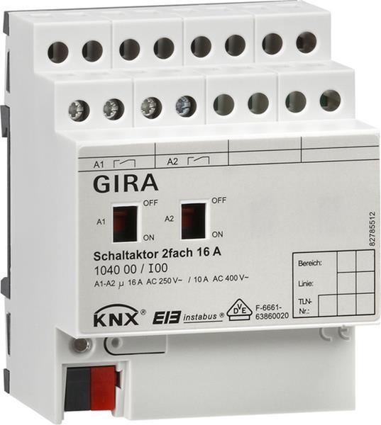 Gira Schaltaktor 2f 16 A Hand KNX REG