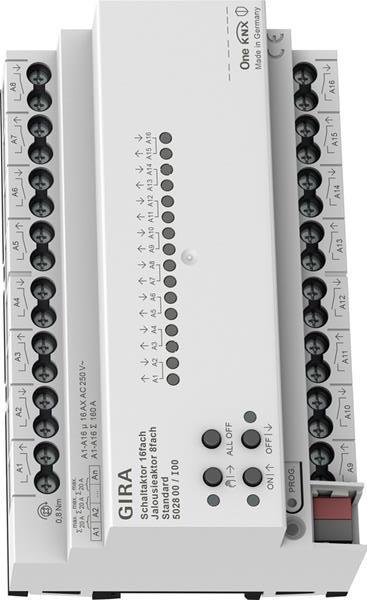 Gira Schalt-/Jalousieaktor 16f/8f 16 A Std OneKNX REG