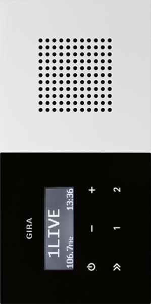 Gira UP-Radio RDS Lautsprecher Flächenschalter Reinweiß