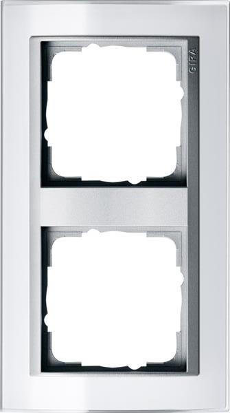 Gira Abdeckrahmen 2f Zwischenrahmen F Alu Gira Event Klar Weiß