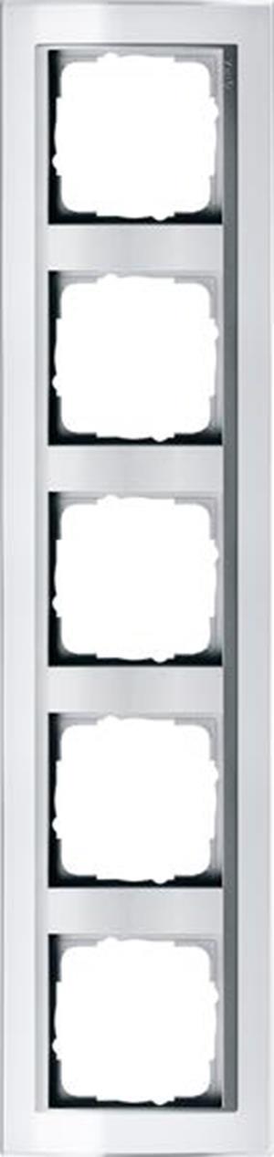 Gira Abdeckrahmen 5f Zwischenrahmen F Alu Gira Event Klar Weiß