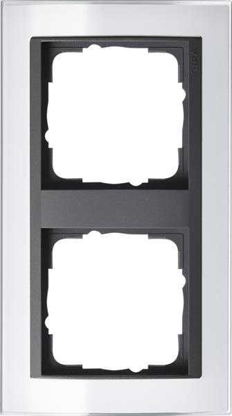 Gira Abdeckrahmen 2f Zwischenrahmen AN Gira Event Klar Weiß