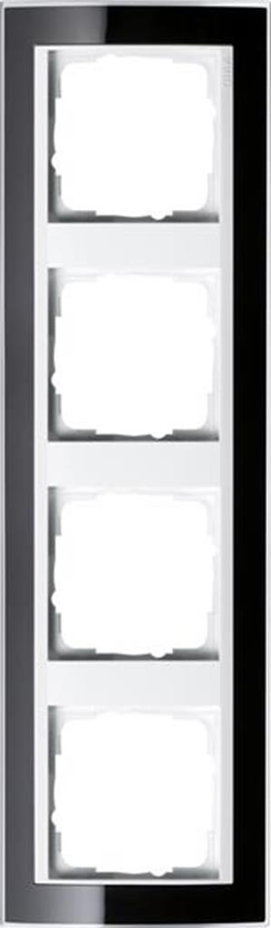 Gira Abdeckrahmen 4f Zwischenrahmen RW Gira Event Klar Schwarz