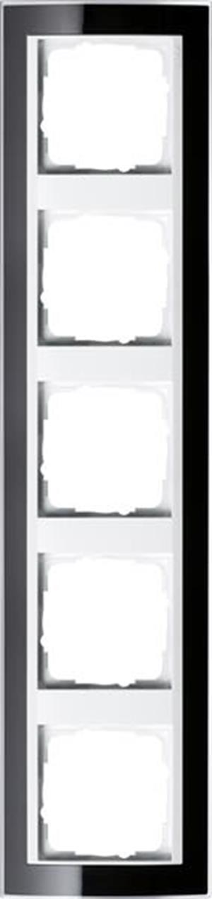 Gira Abdeckrahmen 5f Zwischenrahmen RW Gira Event Klar Schwarz