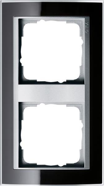 Gira Abdeckrahmen 2f Zwischenrahmen F Alu Gira Event Klar Schwarz