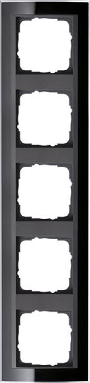 Gira Abdeckrahmen 5f Zwischenrahmen AN Gira Event Klar Schwarz