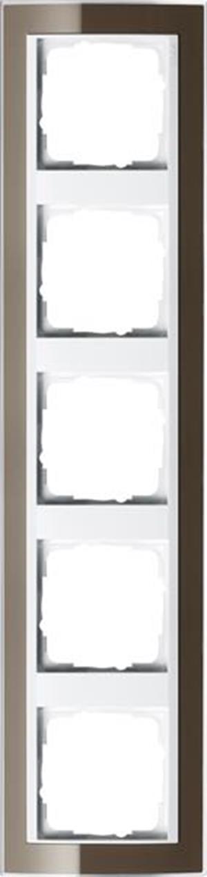 Gira Abdeckrahmen 5f Zwischenrahmen RW Gira Event Klar Braun