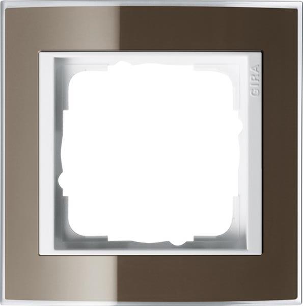 Gira Abdeckrahmen 1f Zwischenrahmen RW Gira Event Klar Braun