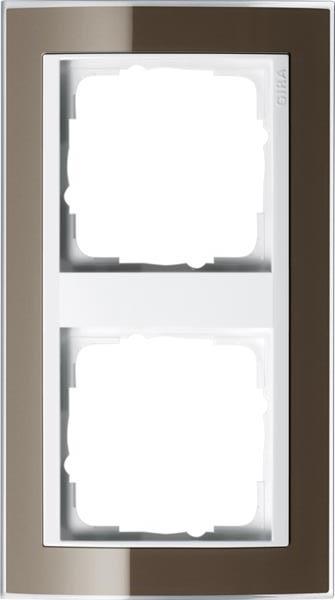 Gira Abdeckrahmen 2f Zwischenrahmen RW Gira Event Klar Braun