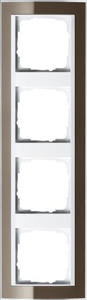 Gira Abdeckrahmen 4f Zwischenrahmen RW Gira Event Klar Braun