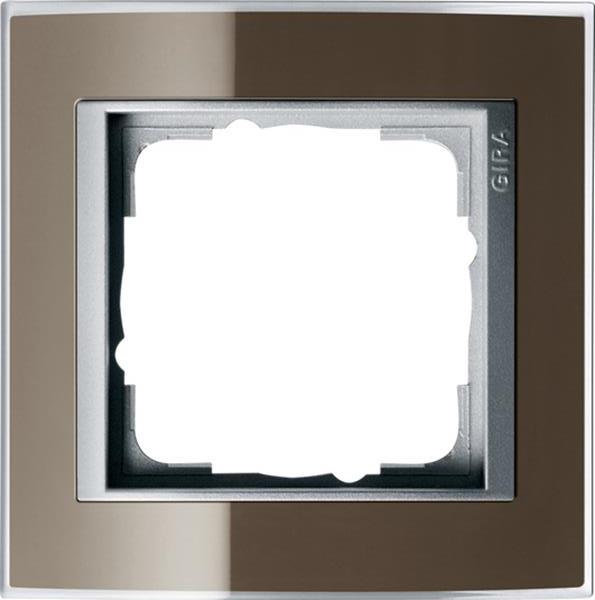 Gira Abdeckrahmen 1f Zwischenrahmen F Alu Gira Event Klar Braun