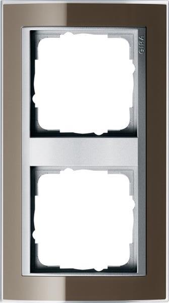 Gira Abdeckrahmen 2f Zwischenrahmen F Alu Gira Event Klar Braun