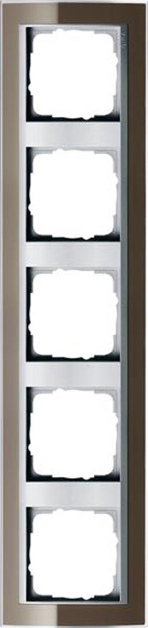 Gira Abdeckrahmen 5f Zwischenrahmen F Alu Gira Event Klar Braun