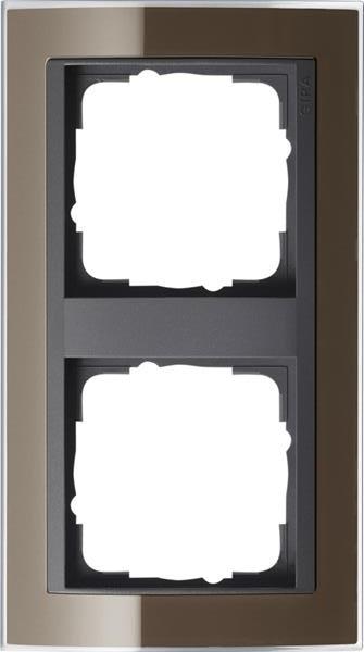 Gira Abdeckrahmen 2f Zwischenrahmen AN Gira Event Klar Braun