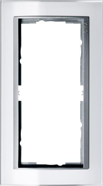 Gira Abdeckrahmen 2f o.M. Zwischenrahmen F Alu Gira Event Klar Weiß
