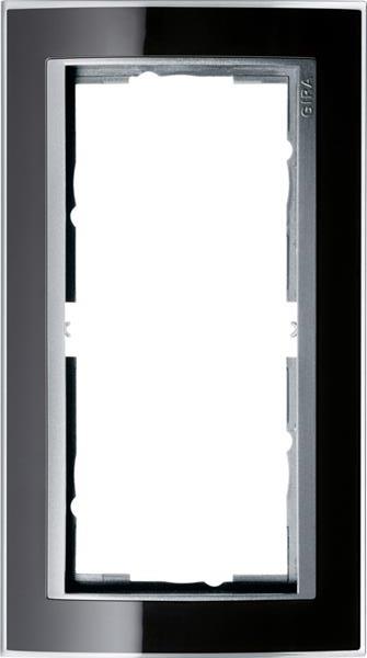 Gira Abdeckrahmen 2f o.M. Zwischenrahmen F Alu Gira Event Klar Schwarz