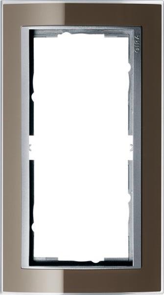 Gira Abdeckrahmen 2f o.M. Zwischenrahmen F Alu Gira Event Klar Braun