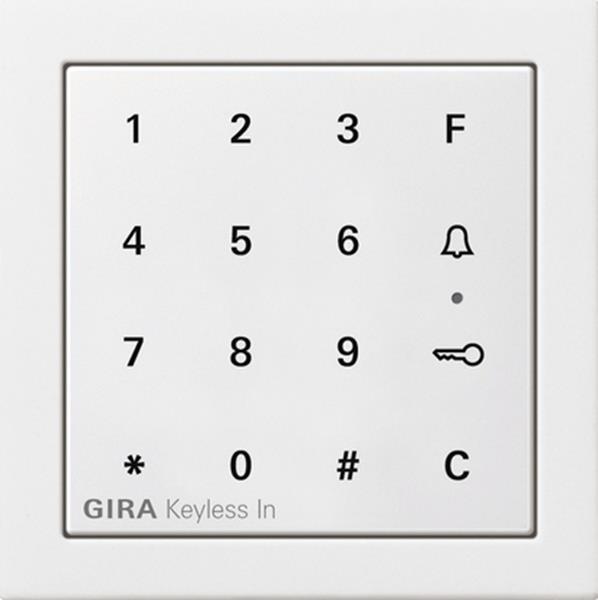 Gira Gira Keyless In Codetastatur Flächenschalter Reinweiß
