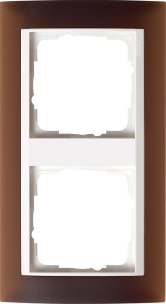 Gira Abdeckrahmen 2f Zwischenrahmen RW Gira Event Opak Dklbraun