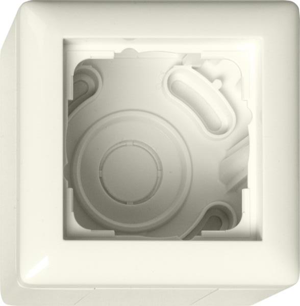 Gira Aufputz-Gehäuse 1f + Rahmen Gira Standard 55 Cremeweiß