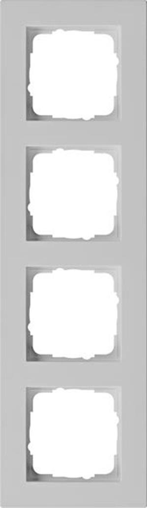 Gira Abdeckrahmen 4f flach Gira E2 Grau m