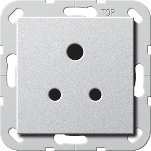 Gira Steckdose BS Round Pin 5 A SH System 55 F Alu