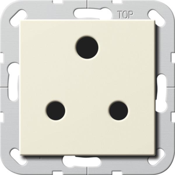 Gira Steckdose BS Round Pin 15 A SH System 55 Cremeweiß